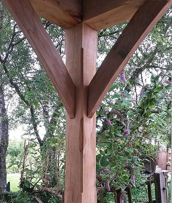 besoke oak garage frame shaftesbury