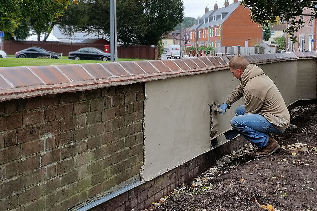 restoration lime rendered wall dorset