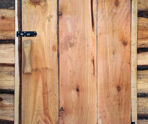door of timber playhouse