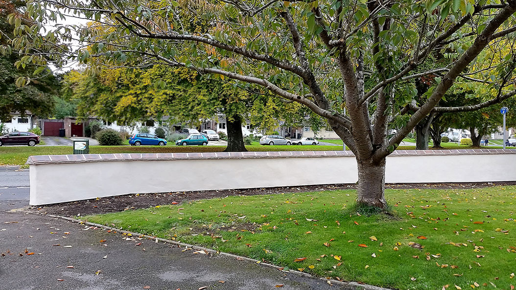 restored lime rendered wall dorset