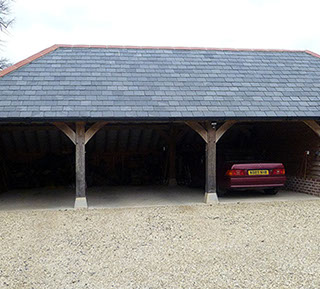 triple  timber frame garage dorset