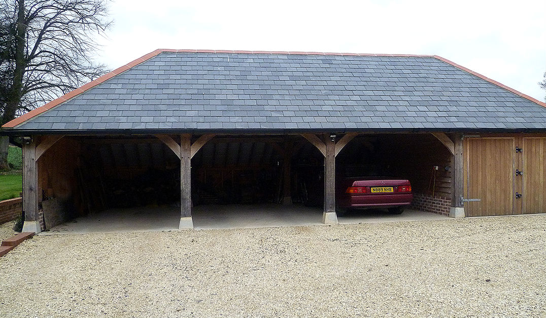 triple  timber frame garage dorset
