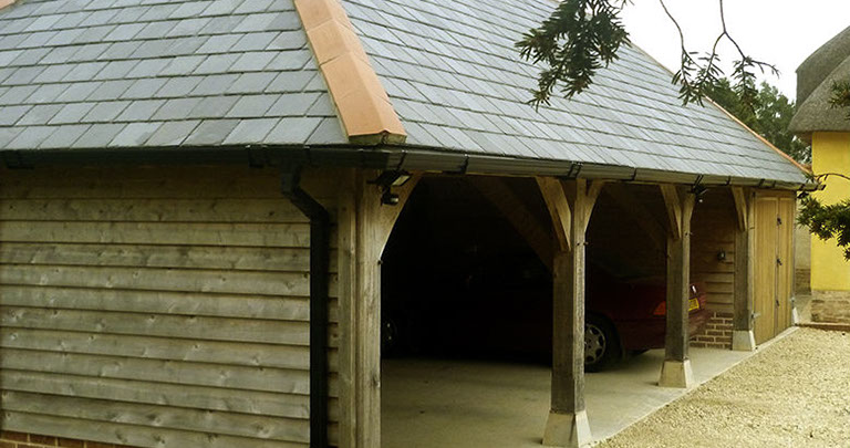 timber frame three bay garage