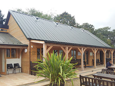 timber framing porch in dorset