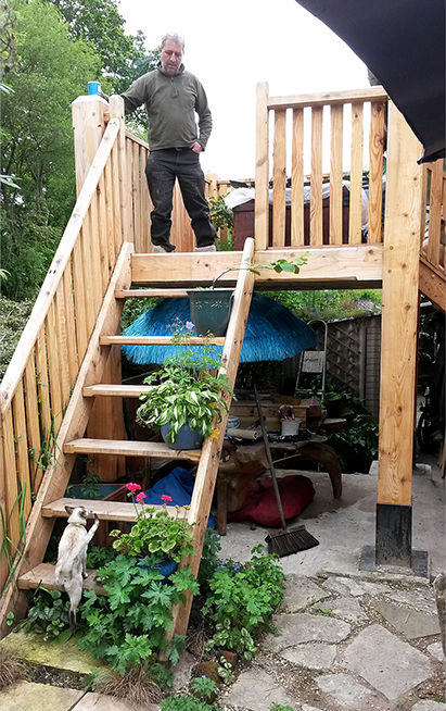 douglas fir balcony steps dorset